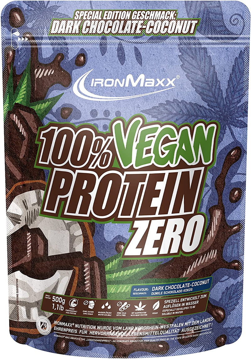 IronMaxx - 100% Vegan Protein Zero - 500g Beutel