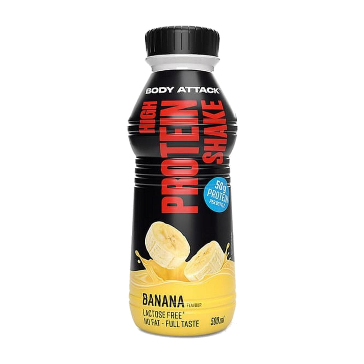 Body Attack High Protein Shake - 500 ml Flasche (inkl. 0,25,- Euro Pfand)
