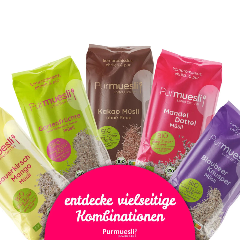 Purmuesli - Bio Müsli in verschiedenen Sorten - 350g-400g