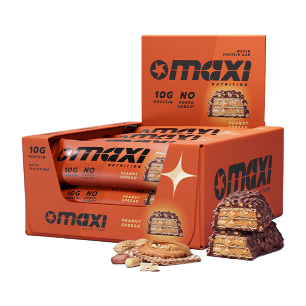 MaxiNutrition Protein Waffle Bar Peanut Spread