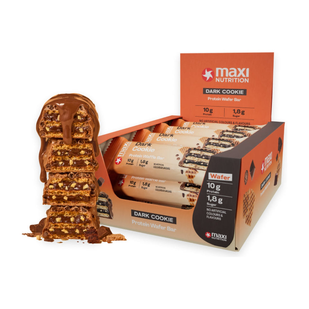 MaxiNutrition Protein Waffle Bar Dark Cookie