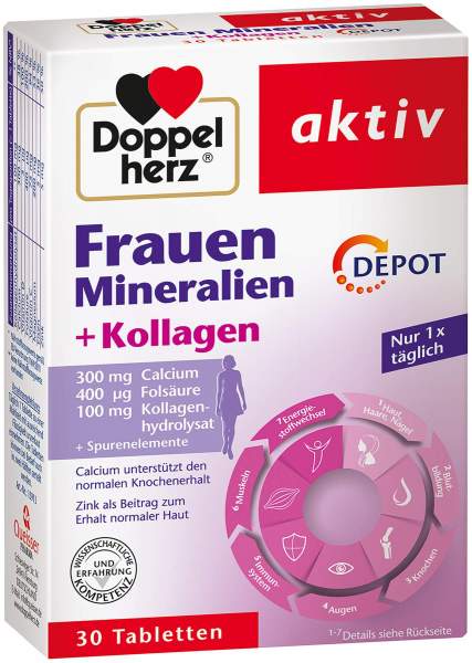 Doppelherz- Frauen Mineralien+ Kollagen Depot, 30 Tabletten