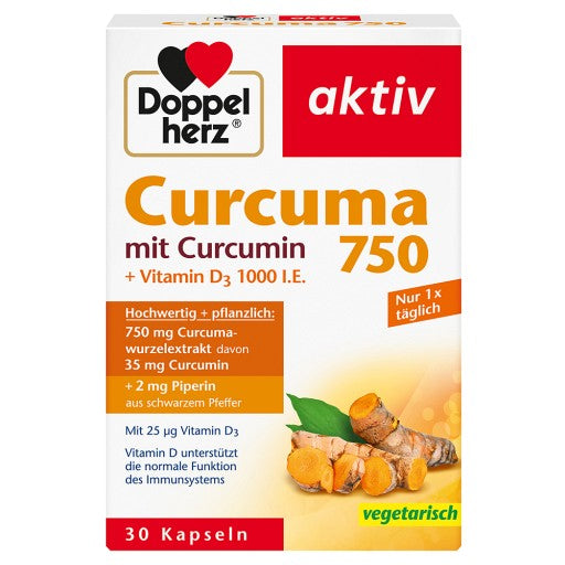 Doppelherz - Curcuma 750 Vegetarisch 30 Kapseln