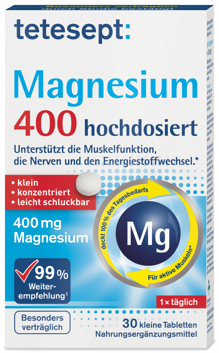 tetesept: Magnesium 400mg hochdosiert - 30 Tabletten