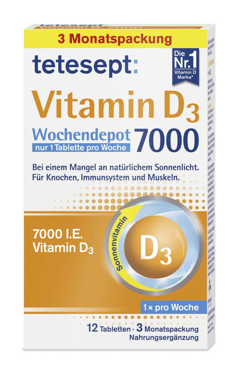 tetesept: Vitamin D3 7.000 I.E. Wochendepot - 12 Tabletten