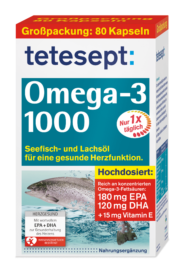 tetesept: Omega-3 1000 - 80 Kapseln