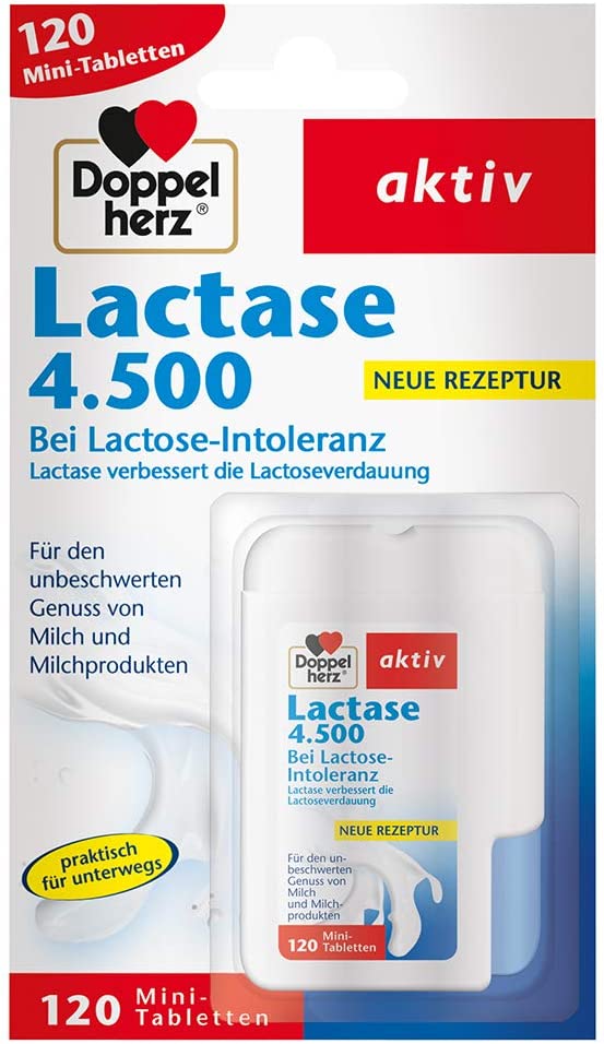 Doppelherz - Lactase 4.500, 120 Mini Tabletten