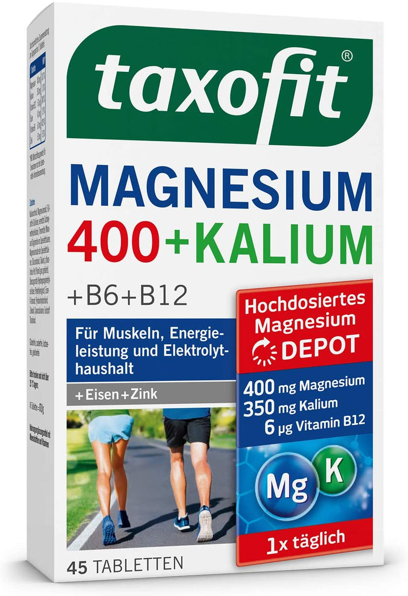 taxofit- Magnesium 400+ Kalium+ B6+ B12 - 45 Tabletten