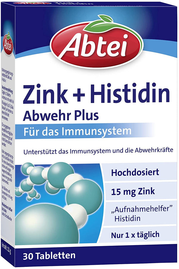 Abtei Zink + Histidin  Mit hochdosiertem Zink 30 Tabletten
