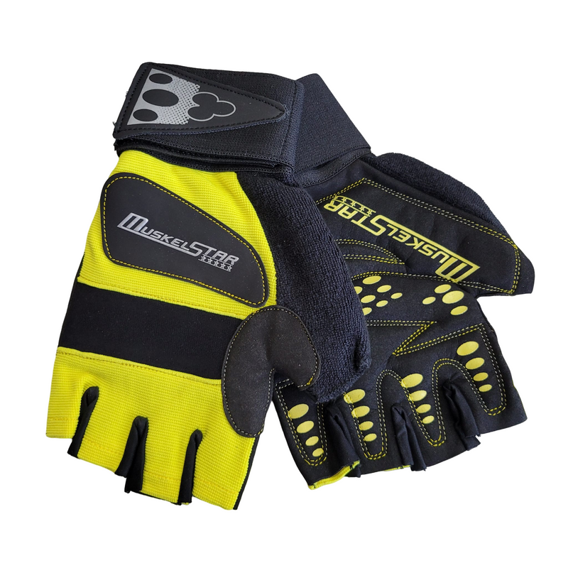Muskelstar - MSTAR Handschuhe mit Bandage - Gelb/ Schwarz