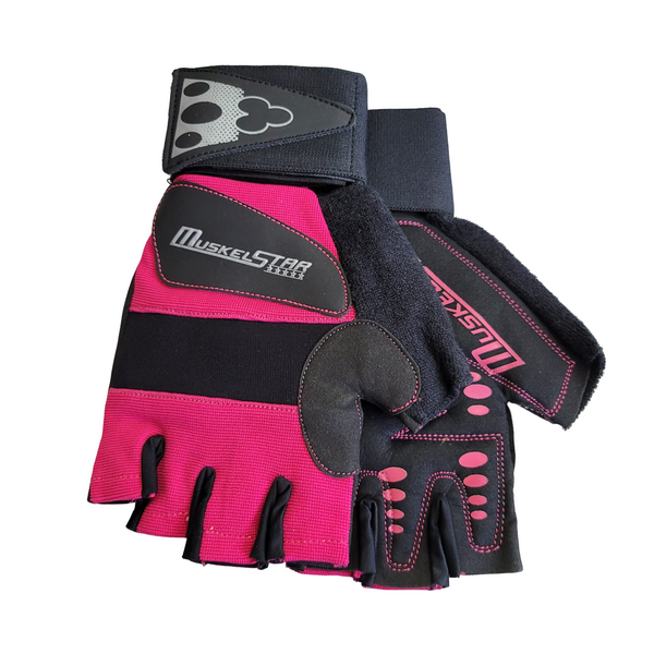 Muskelstar - MSTAR Handschuhe mit Bandage - Pink/ Schwarz