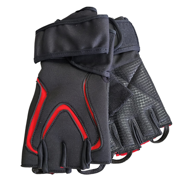 Muskelstar - MSTAR Handschuhe mit Bandage - Schwarz/ Rot