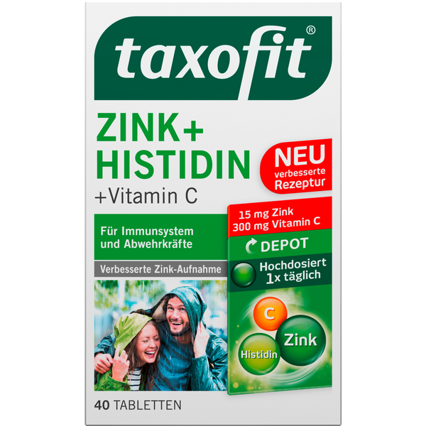 taxofit Zink 15 + Histidin+ Vitamin C Depot - 40 Tabletten