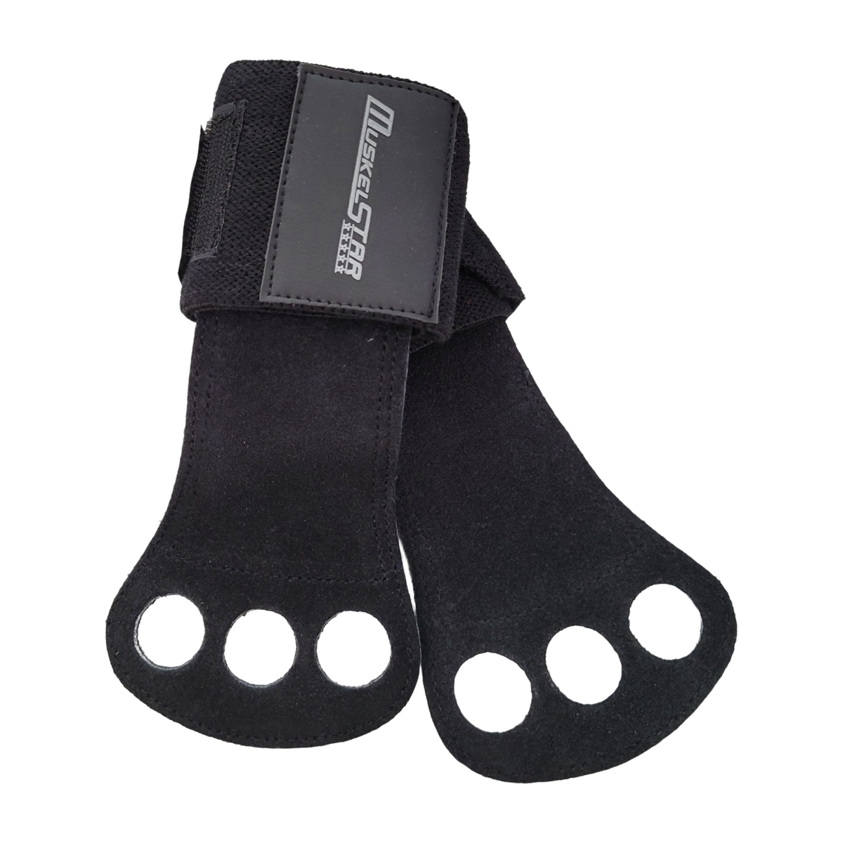 Muskelstar - MSTAR Crossfit Grip Handschuhe mit Bandage/ Wildlederanteil - Schwarz