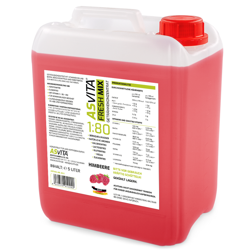 AsVita Fresh Mix 1:80 Vitaldrink - 5L Kanister