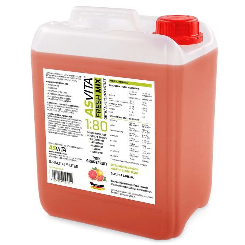 AsVita Fresh Mix 1:80 Vitaldrink - 5L Kanister