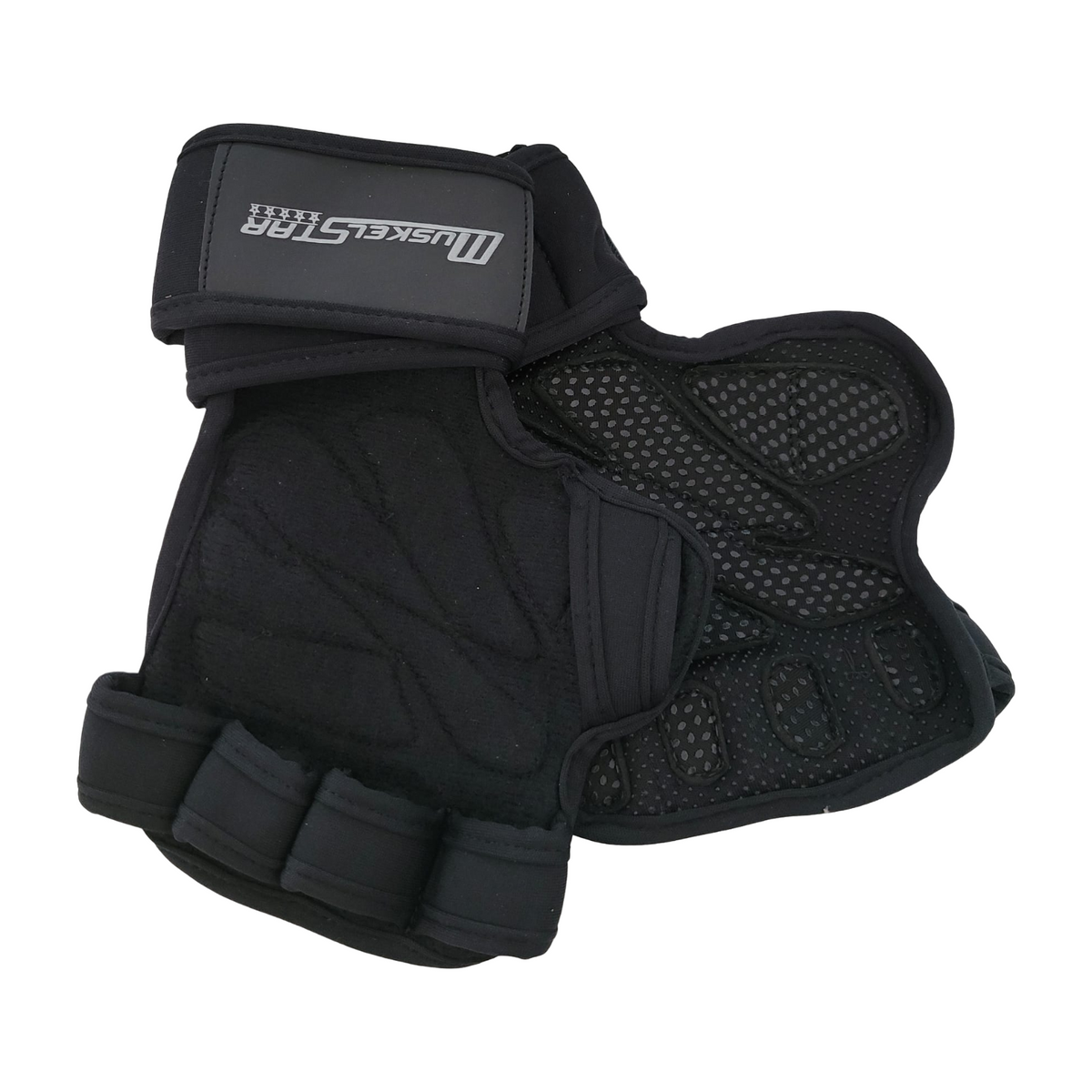 Muskelstar - MSTAR Power Pad Handschuhe mit Bandage -Schwarz
