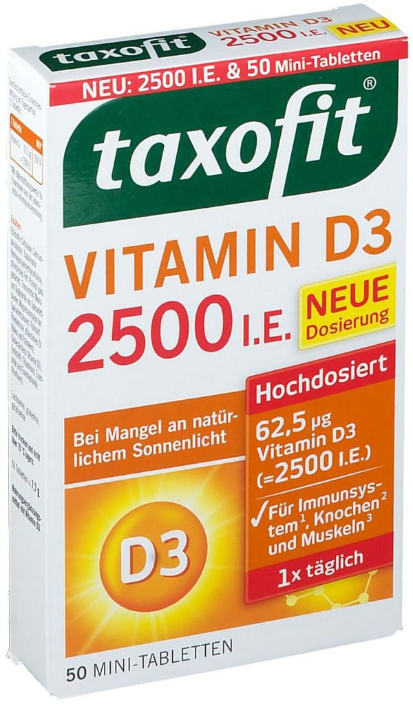 taxofit- Vitamin D3 2500 I.E. - 50 Mini Tabletten