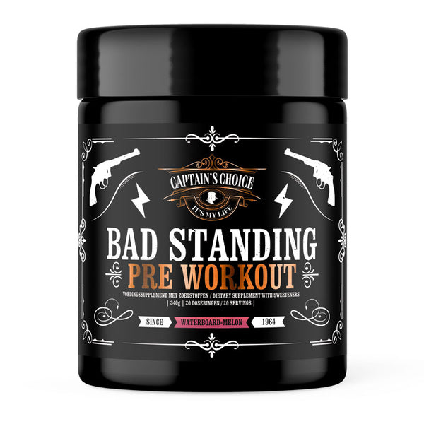 Captain´s Choice- Bad Standing- Pre Workout 340g Waterboard Melon