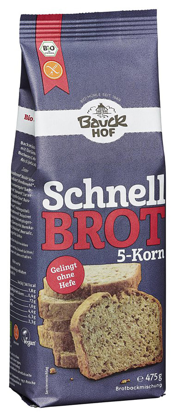 Demeter - Bauckhof Schnell Brot 5- Korn 475g