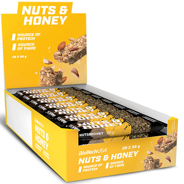 BioTechUSA Nuts& Honey 28x 35g Bar