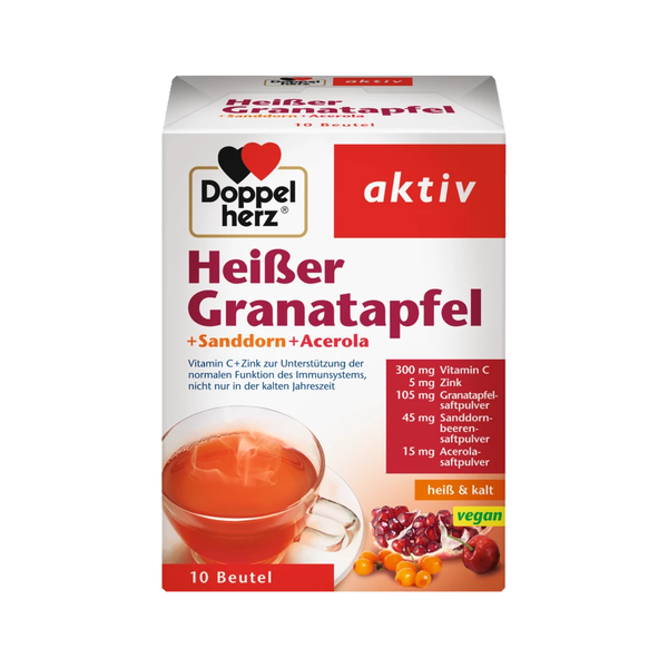 Doppelherz - Heißer Granatapfel + Sanddorn + Acerola 10 Beutel