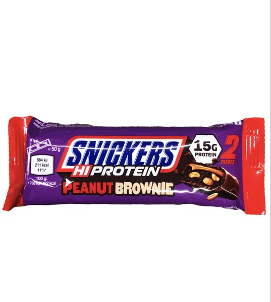 Snickers - HiProtein Peanut Brownie Bar - 2 Pieces - 50g